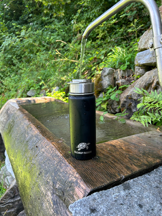 Cleanup Fashion Bottle Steel Cap Black