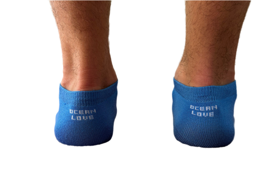UNISEX Short Socks Blue "OCEAN LOVE"