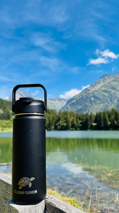 Cleanup Fashion Bottle Active 2 in 1 Cap Black